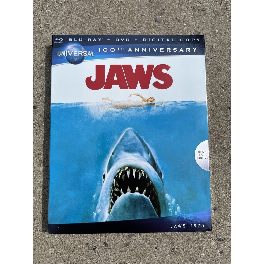 JAWS Blu-Ray + DVD + Digital Copy w/ Slip Cover